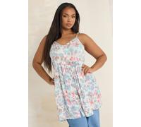 Yours Women's Abstract Animal Cami Vest Top in White | Size: 22-24 Yours White 22-24