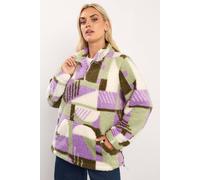 Yours Women's Abstract Quarter Zip Fleece | Size: 20 Yours Multicolor 20