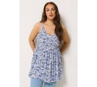 Yours Curve Abstract Shirred Cami Top - Women's - Plus Size Curve