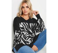 Abstract Textured Top Yours Black 26-28