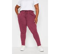Yours Women's Acid Wash Joggers in Red | Size: 20 Yours Red 20