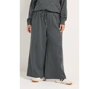 Yours Women's Acid Wash Star Joggers in Grey | Size: 26/28S