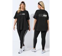Yours Active Curve 'Movement' T-Shirt - Women's - Plus Size Curve Black