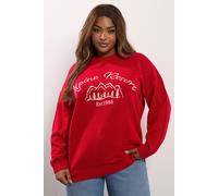 Yours Women's 'Alpine Resort' Knitted Jumper in Red | Size: 14-16 Yours Red 14-16
