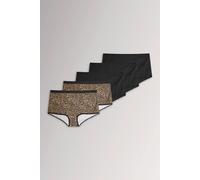 Yours Women's Animal High Waisted Shorts in Natural | Size: 34/36