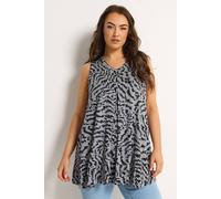 Yours Curve Abstract Animal Front Vest Top - Women's - Plus Size Curve