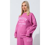 Yours Women's 'Apres 98' Slogan Sweatshirt in Pink | Size: 20 Yours Pink 20