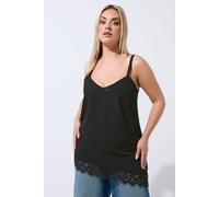 Yours Women's Asymmetric Vest Top in Black | Size: 16 Yours Black 16