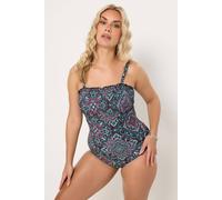 Yours Women's Aztec Print Shirred Swimsuit | Size: 14 Yours Multicolor 14