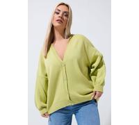 Yours Limited Collection Curve Green Balloon Sleeve Cardigan - Women's - Plus Size Curve