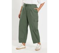 Yours Women's Barrel Cargo Trousers in Green | Size: 18 Yours Green 18