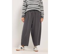 Yours Women's Barrel Leg Trousers in Grey | Size: 20S