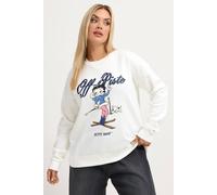 Yours Women's Betty Boop Sweatshirt in Cream | Size: 22/24