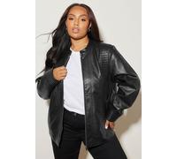 Biker Faux Leather Jacket Yours Black 14