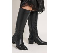 Yours - Brown Block Heel Knee High Boots In Wide E & Extra Wide Eee Fit - Women's