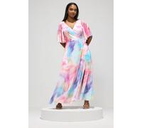 Yours Women's Blurred Abstract Wrap Dress | Size: 18 Yours Multicolor 18