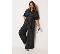 Yours Curve Button Front Jumpsuit - Women's - Plus Size Curve