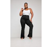 Yours Women's Bootcut Stretch Jeans in Black | Size: 32L
