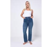 Yours Curve Bootcut Stretch Isla Jeans - Women's - Plus Size Curve Mid Blue