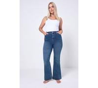Yours Women's Bootcut Stretch Jeans in Mid Blue | Size: 32L Yours Mid Blue 32L