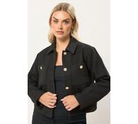 Yours Women's Boucle Button Detail Jacket in Black | Size: 22-24 Yours Black 22-24