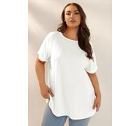 Yours Women's Boxy Short Sleeve Blouse in White | Size: 20 Yours White 20