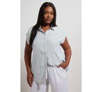 Yours Women's Boxy Sleeveless Shirt in Blue | Size: 16 Yours Blue 16