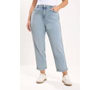 Yours Curve Boyfriend Jeans - Women's - Plus Size Curve Blue