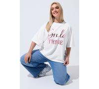 Yours Women's 'Bride Tribe' T-Shirt in White | Size: 18