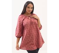 Broderie Anglaise Tie Front Top Yours Burnt Orange 22-24