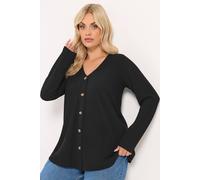 Yours Curve Button Front Crepe Top - Women's - Plus Size Curve