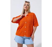 Yours Limited Collection Curve Button Through Crochet Shirt - Women's - Plus Size Curve