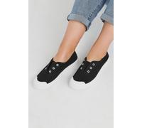Yours Women's Canvas Slip On Trainers in Black | Size: 9E Yours Black 9E