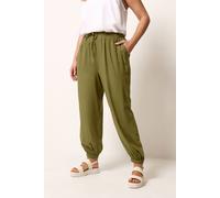 Yours Women's Cargo Balloon Trousers in Olive | Size: 20