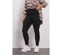 Yours Curve Bengaline Cargo Jeggings - Women's - Plus Size Curve Black
