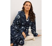 Yours Women's Celestial Dressing Gown in Blue | Size: 30/32