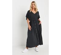 Yours Women's Chambray Maxi Dress in Black | Size: 20 Yours Black 20