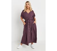 Chambray Maxi Dress Yours Purple 26-28