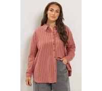 Yours Women's Check Boyfriend Shirt in Orange | Size: 34/36