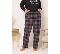 Yours Women's Check Wide Leg Pyjama Bottoms | Size: 14-16 Yours Multicolor 14-16