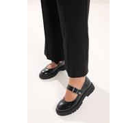 Yours Women's Chunky Mary Janes In Wide E Fit & Extra Wide EEE Fit Shoe in Black | Size: 7E