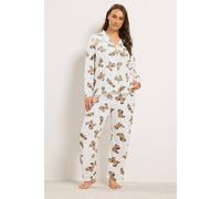 Yours Curve Ivory Cockapoo Lightweight Fleece Pyjama Set - Women's - Plus Size Curve