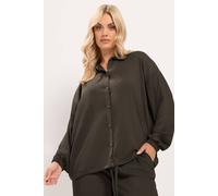 Yours Women's Collared Textured Jacket in Chocolate | Size: 20