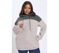 Yours Women's Colourblock Teddy Fleece Hoodie | Size: 18 Yours Multicolor 18