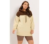 Yours Women's Colourblock Teddy Fleece Hoodie | Size: 22-24 Yours Multicolor 22-24