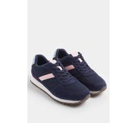 Yours - Blue Colourblock Trainers in Extra Wide Eee Fit - Women's