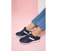 Yours - Blue Colourblock Trainers in Extra Wide Eee Fit - Women's