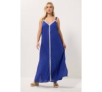 Yours Women's Contrast Maxi Dress in Cobalt | Size: 14 Yours Cobalt 14