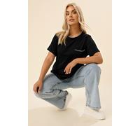 Contrast Stitch Pocket T-Shirt Yours Black 18