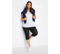 Yours Women's Control Cropped Leggings in Black | Size: 18/20
